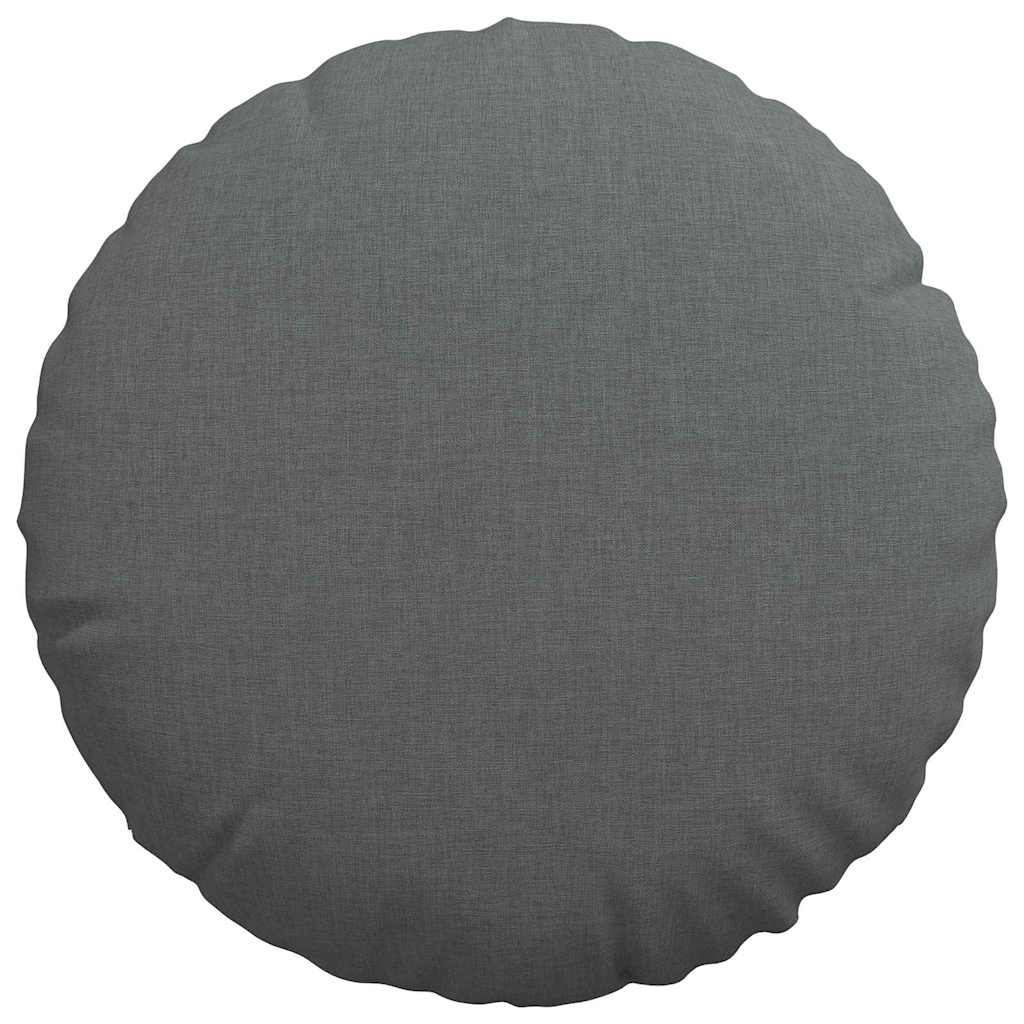 Jastučići za sjedenje 2 pcs Tamno siva Ø40 x 13 cm tkanina