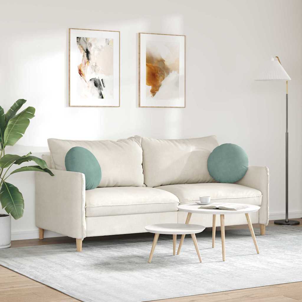 Jastučići za sjedenje 2 pcs Morska zelena Ø 40 x 13 cm Baršun