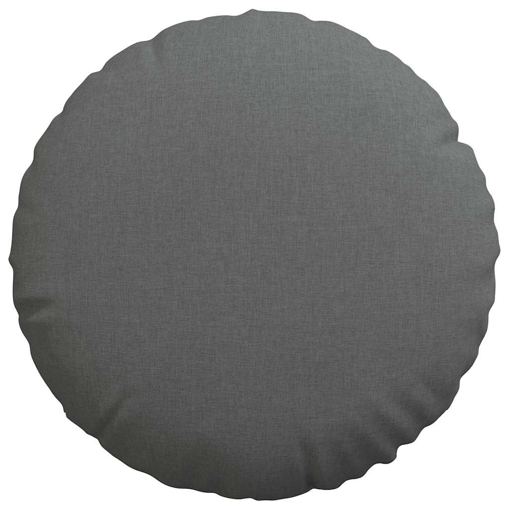 Jastučići za sjedenje 2 pcs Tamno siva Ø50 x 19 cm tkanina
