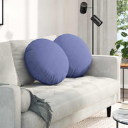 Jastučići za sjedenje 2 pcs Traper plava Ø50 x 19 cm tkanina