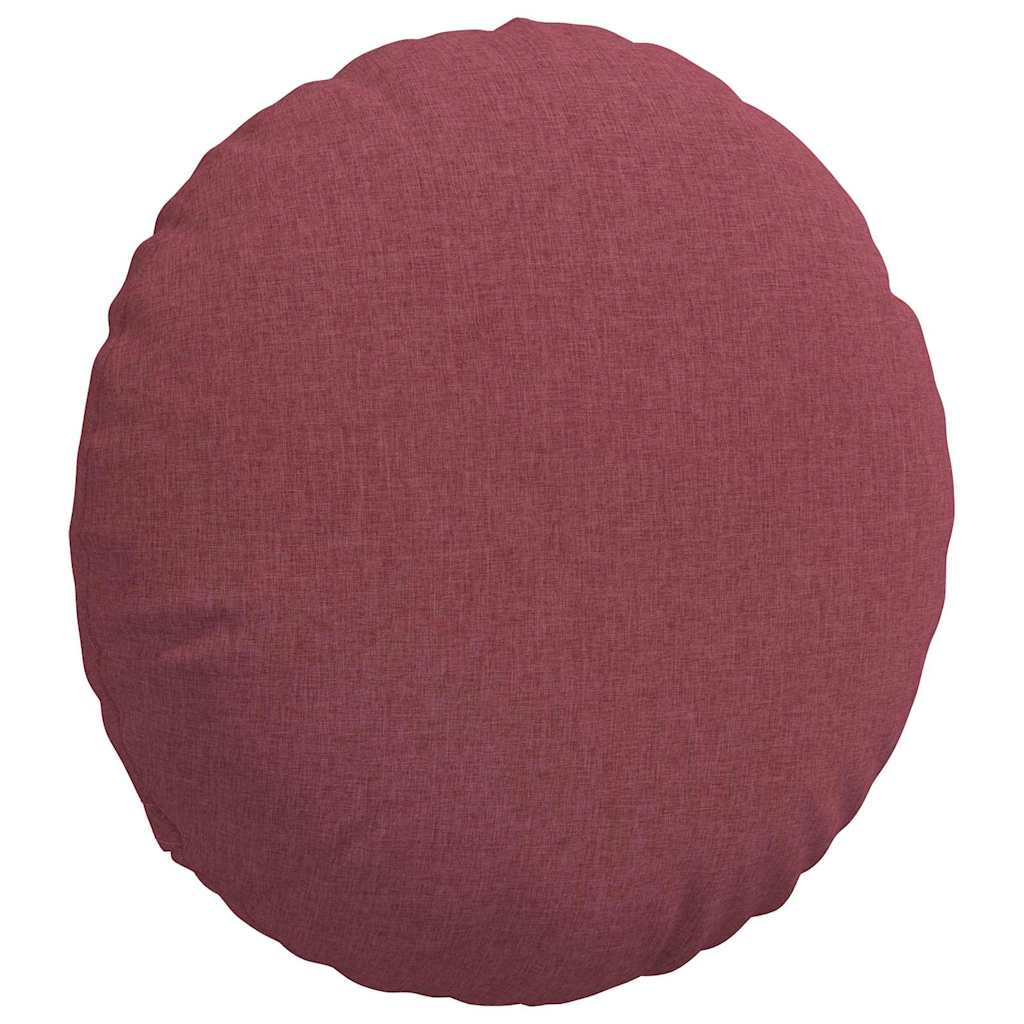 Jastučići za sjedenje 2 pcs Vinska crvena Ø60 x 21 cm tkanina