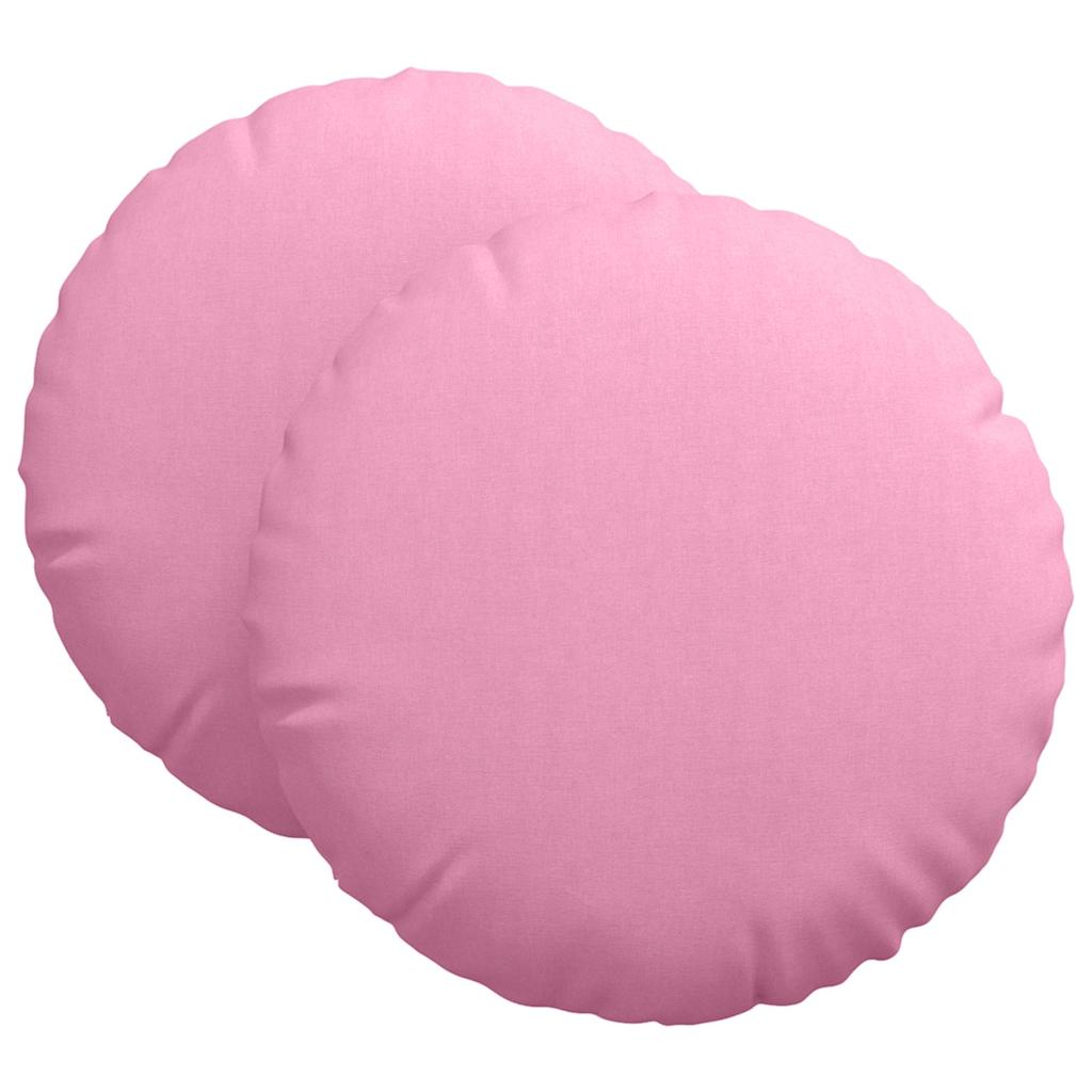 Jastučići za sjedenje 2 pcs Ružičasta Ø60 x 21 cm tkanina