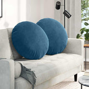 Jastučići za sjedenje 2 pcs Plava Ø60 x 21 cm Baršun