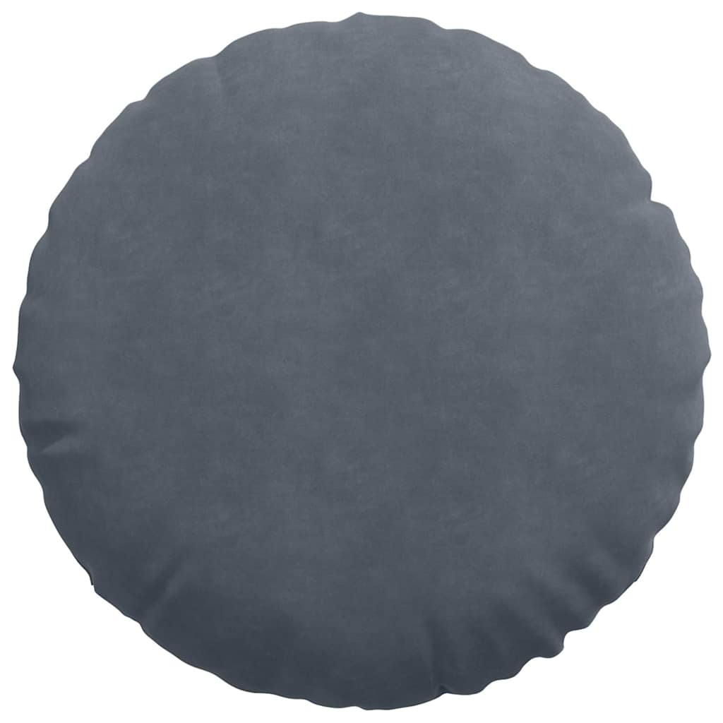 Jastučići za sjedenje 2 pcs Tamno siva Ø60 x 21 cm Baršun