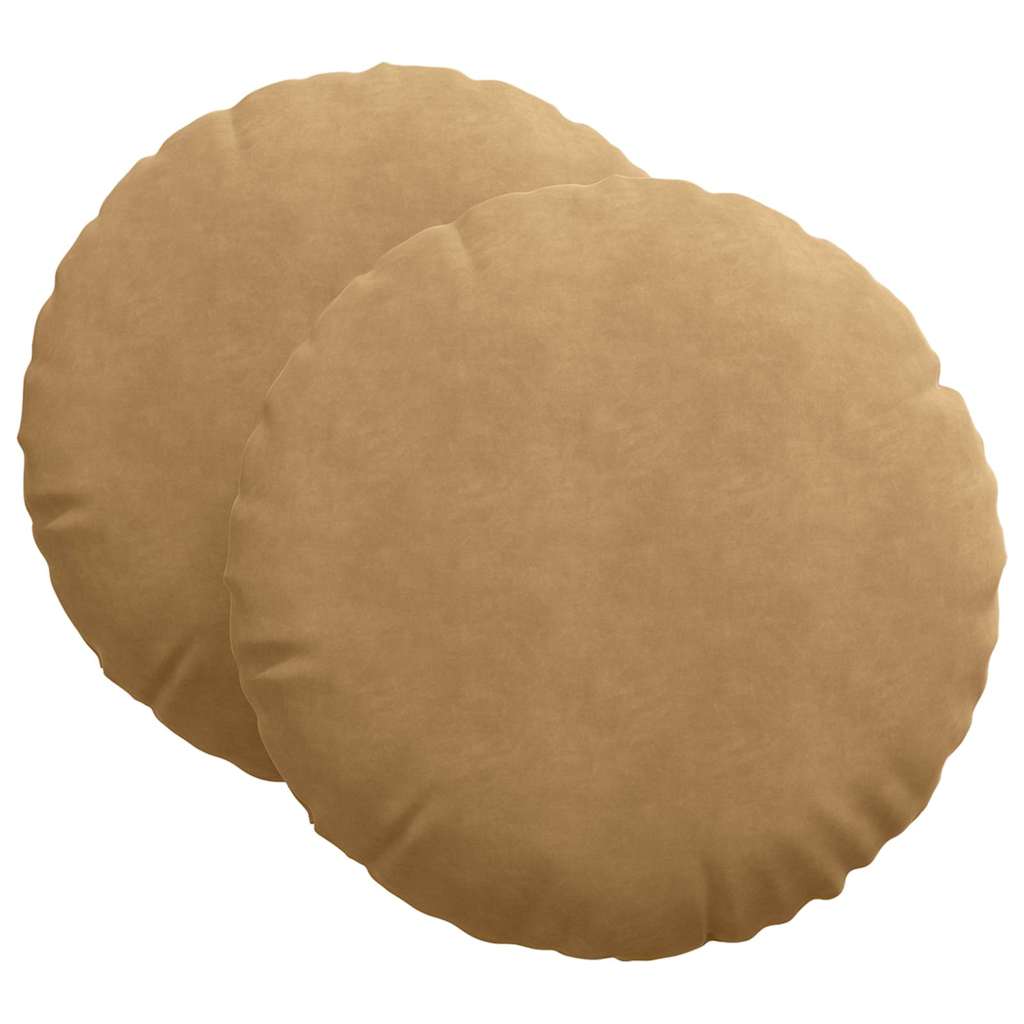 Jastučići za sjedenje 2 pcs Smeđa Ø60 x 21 cm Baršun