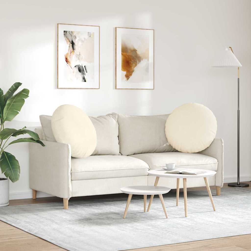 Jastučići za sjedenje 2 pcs Krema Ø60 x 21 cm Kordura tekstil