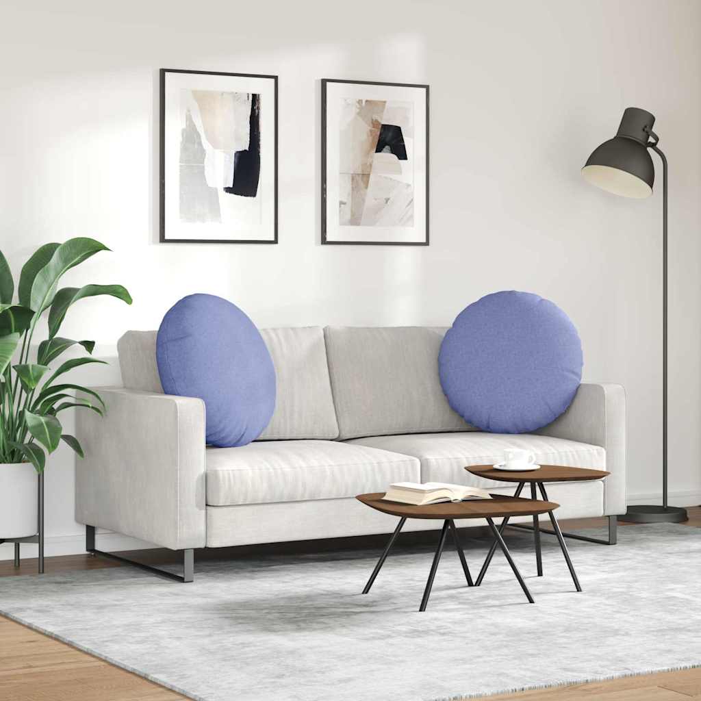 Jastučići za sjedenje 2 pcs Traper plava Ø80 x 29 cm tkanina