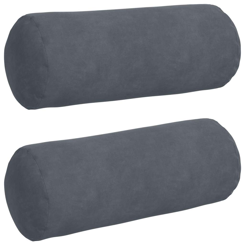Valjkasti jastučići 2 pcs Tamno siva Ø 15 x 40 cm