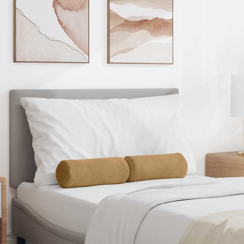 Valjkasti jastučići 2 pcs Smeđa Ø 15 x 40 cm Kordura tekstil