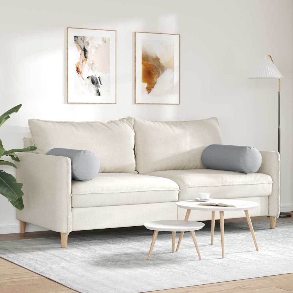 Valjkasti jastučići 2 pcs Svijetlo siva Ø 25 x 70 cm tkanina