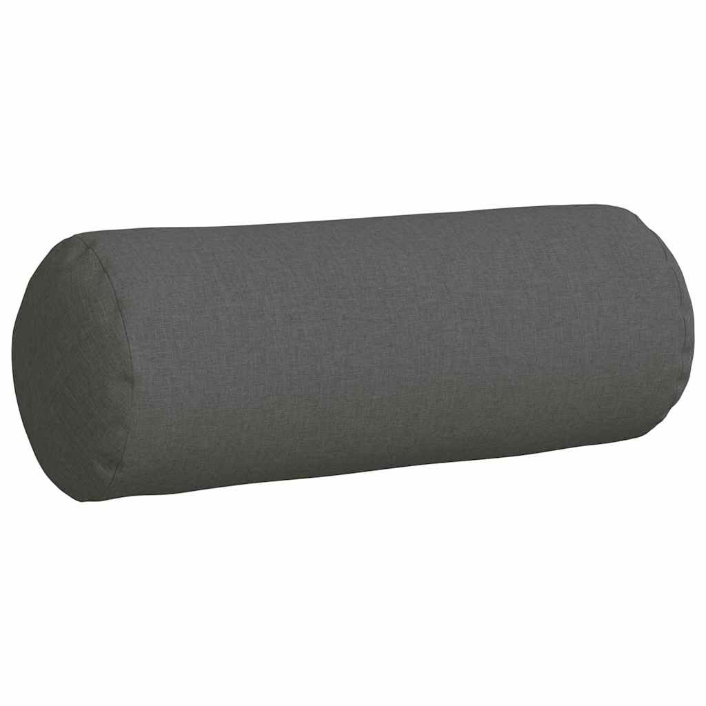 Valjkasti jastučići 2 pcs Tamno siva Ø 25 x 70 cm tkanina