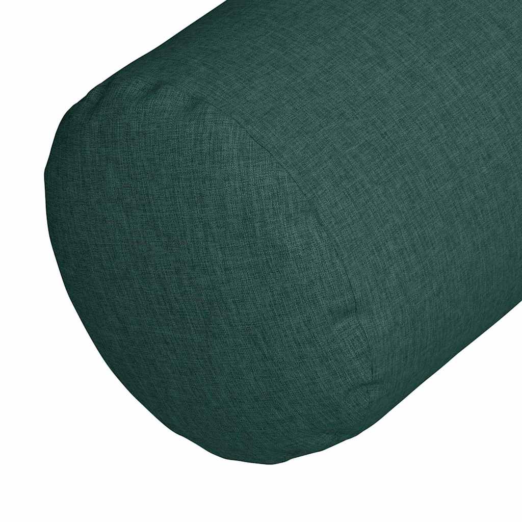 Valjkasti jastučići 2 pcs Tamnozelena Ø 25 x 70 cm tkanina