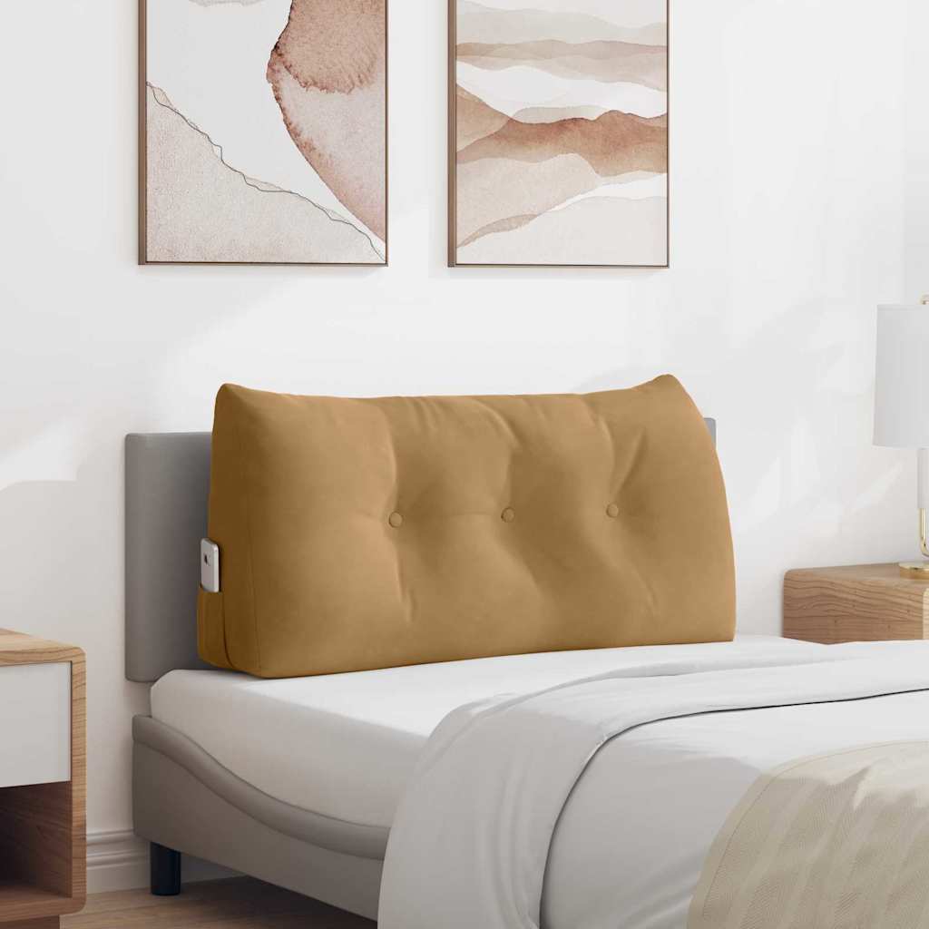 Jastuk za leđa Smeđa 100 x 24 x 50 cm Baršun