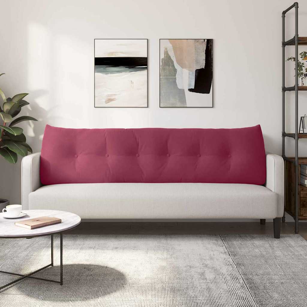 Jastuk za leđa Vinska crvena 180 x 24 x 50 cm Baršun