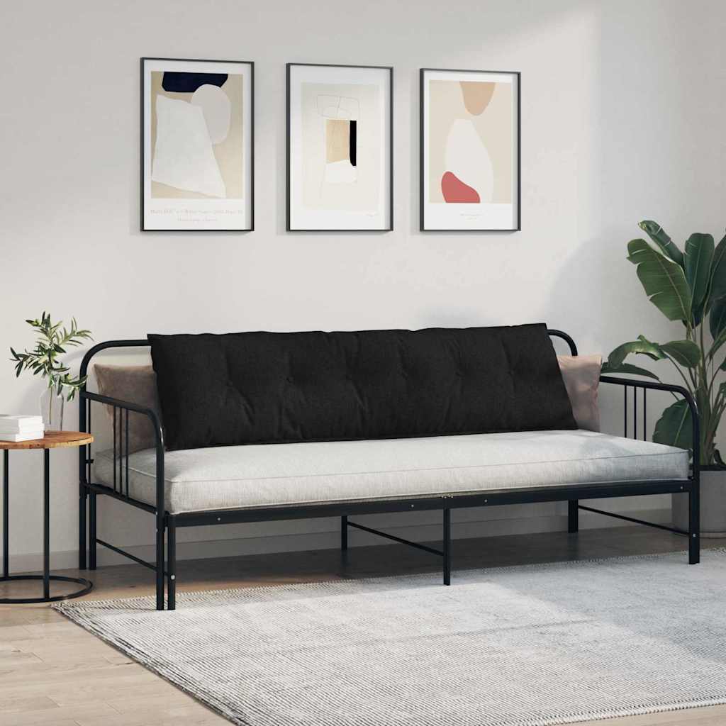 Jastuk za leđa Crna 180 x 19 x 50 cm tkanina