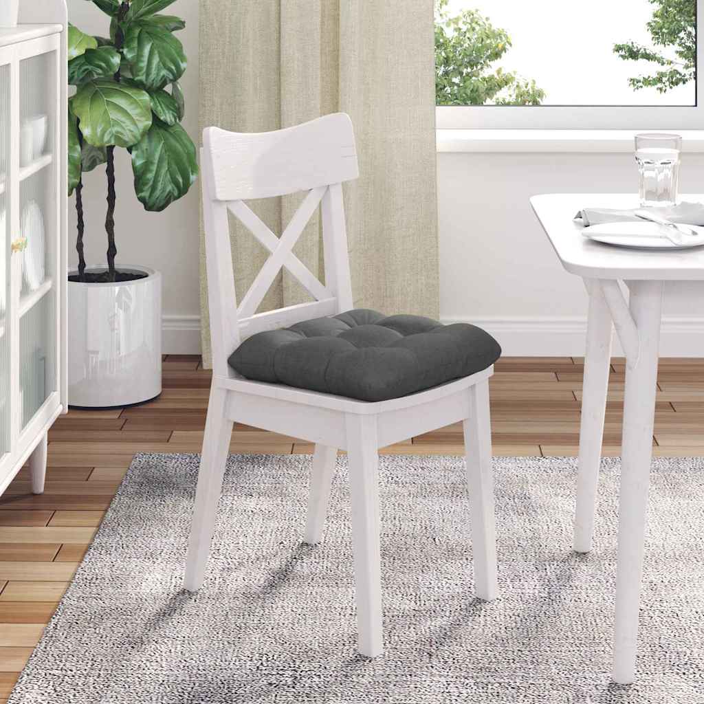 Jastučići za sjedenje 4 pcs Tamno siva 40 x 40 x 12 cm tkanina