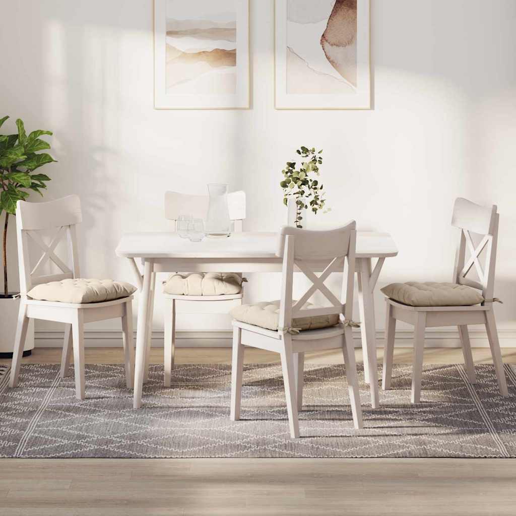 Jastučići za sjedenje 4 pcs Bež 40 x 40 x 6 cm Mikrofibra