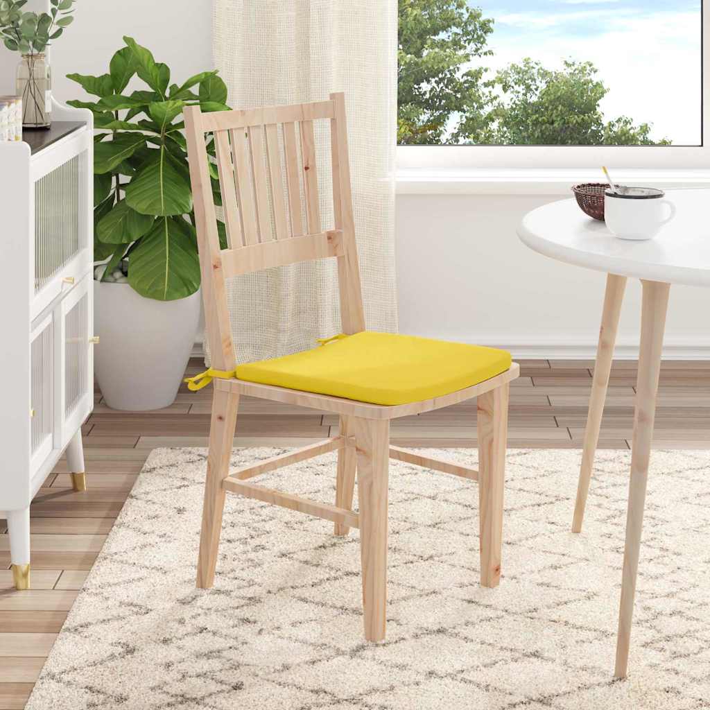 Jastučići za sjedenje 4 pcs Svijetlo žuta 40 x 40 x 3 cm