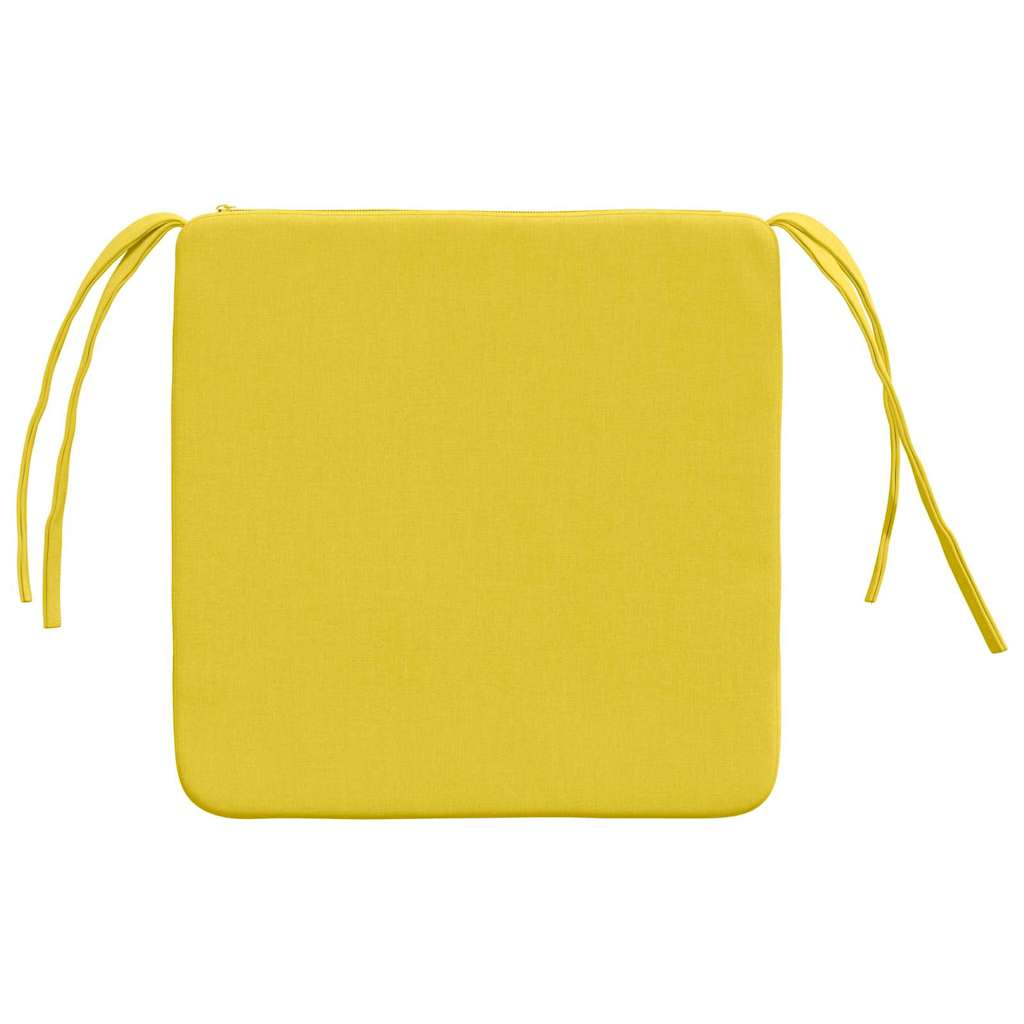 Jastučići za sjedenje 4 pcs Svijetlo žuta 40 x 40 x 3 cm