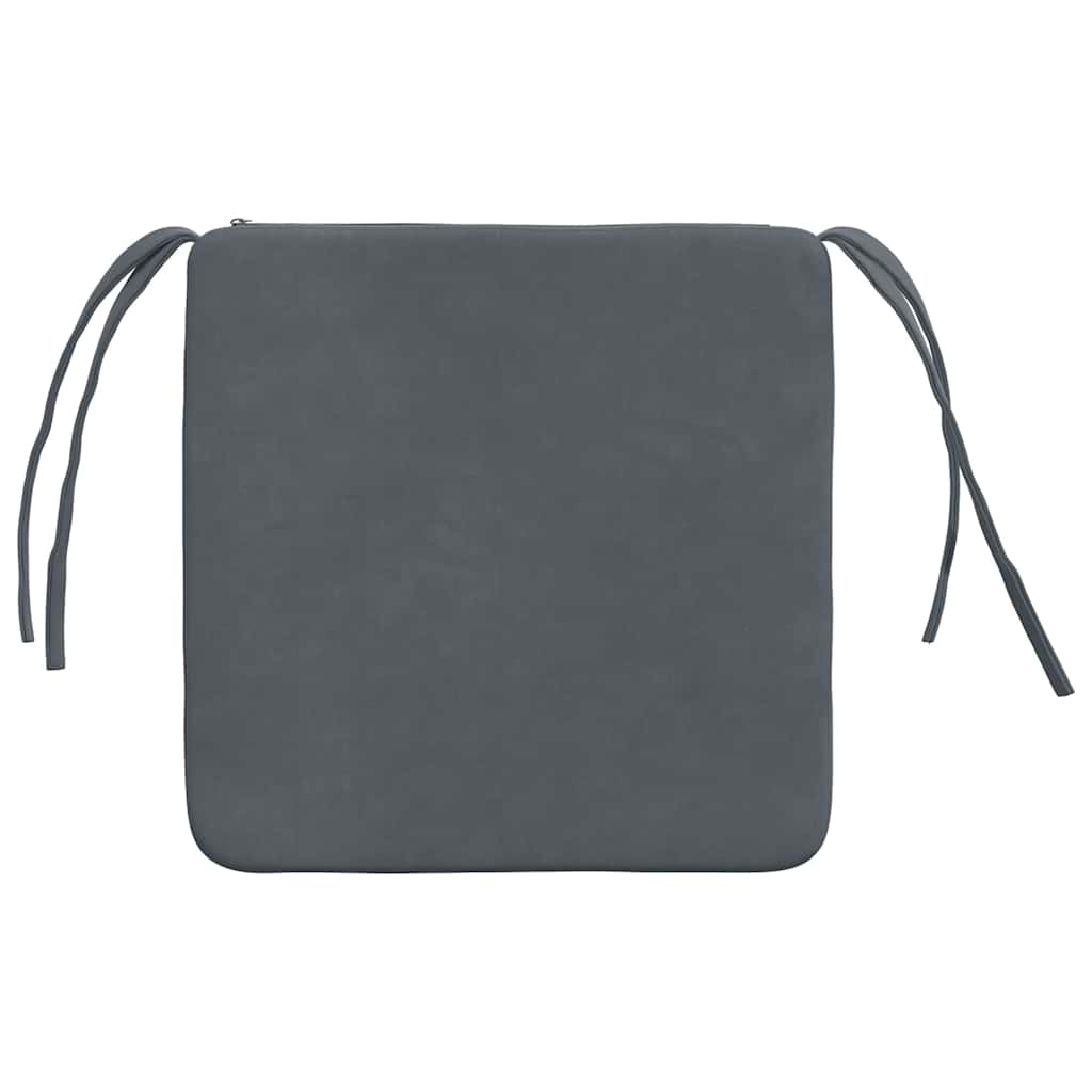 Jastučići za sjedenje 4 pcs Tamno siva 40 x 40 x 3 cm Baršun