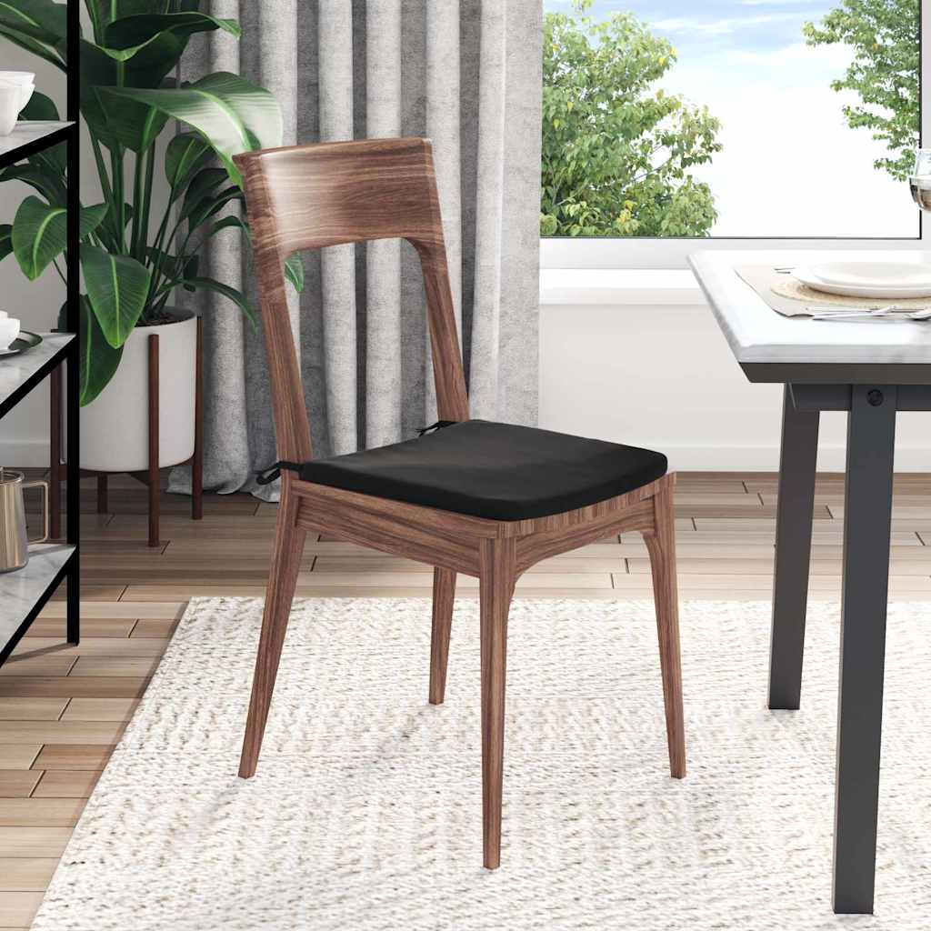Jastučići za sjedenje 4 pcs Crna 40 x 40 x 3 cm Baršun