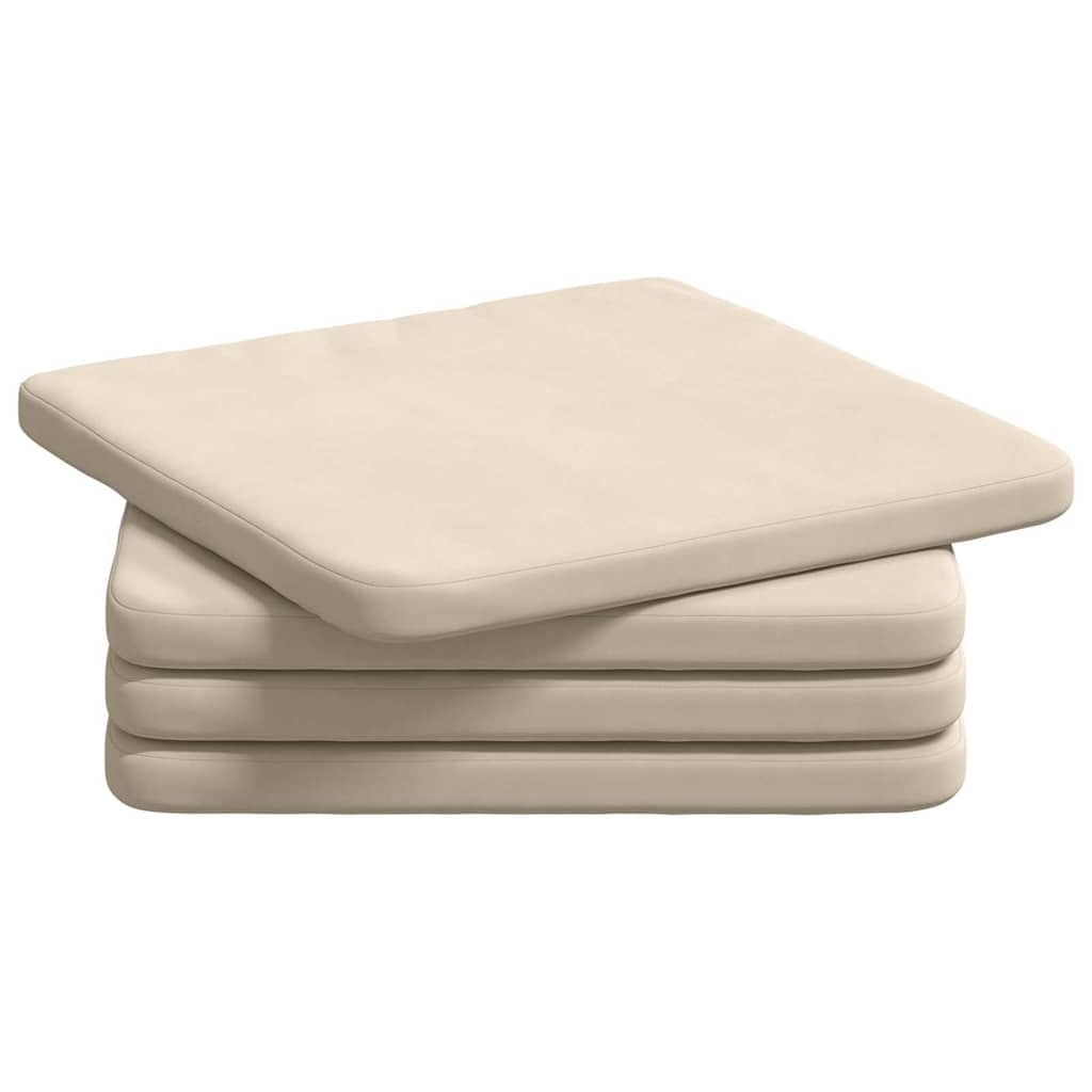 Jastučići za sjedenje 4 pcs Bež 40 x 40 x 3 cm