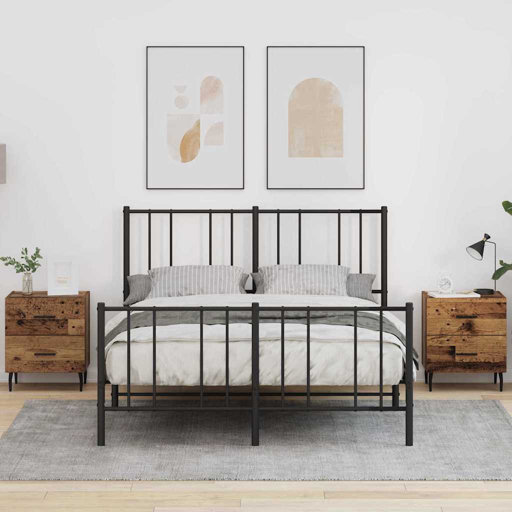Noćni ormar s ladicama 2 pcs Staro drvo 40 x 35 x 47,5 cm