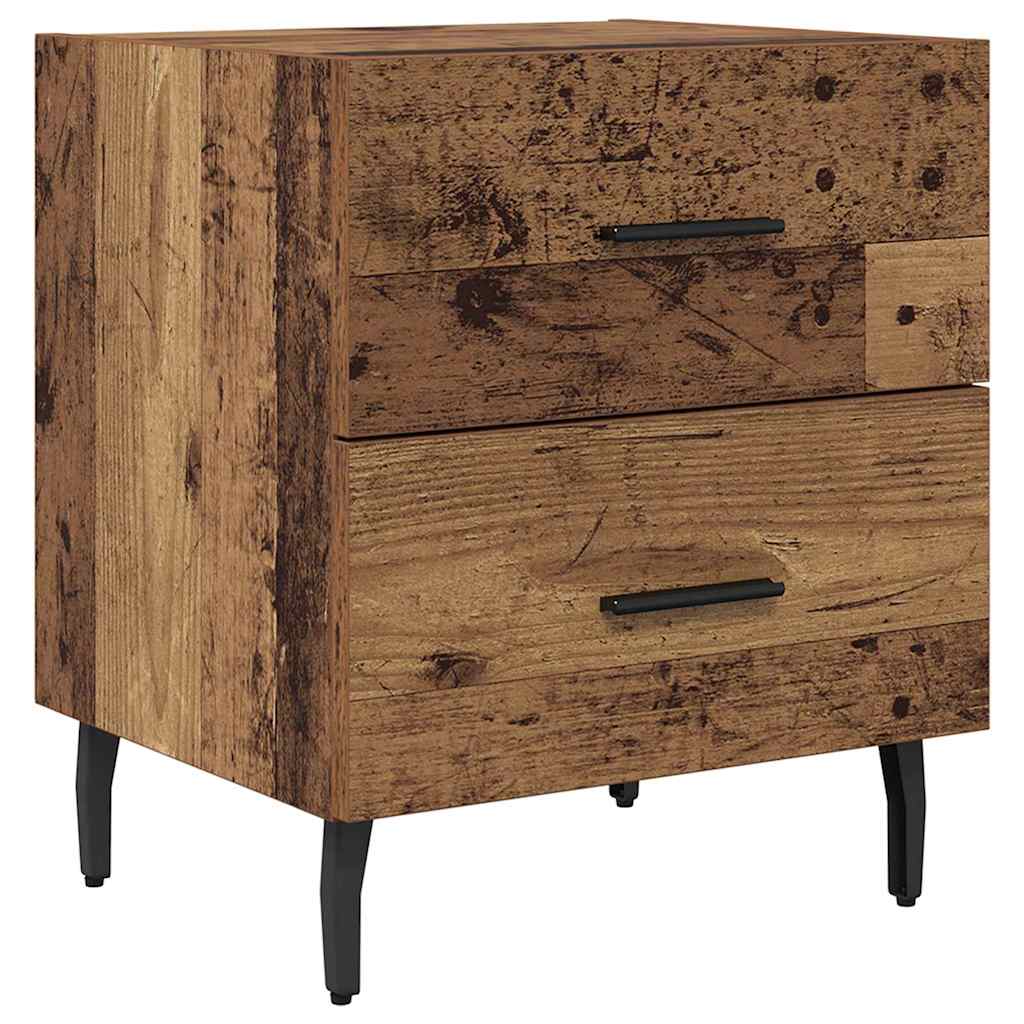 Noćni ormar s ladicama 2 pcs Staro drvo 40 x 35 x 47,5 cm