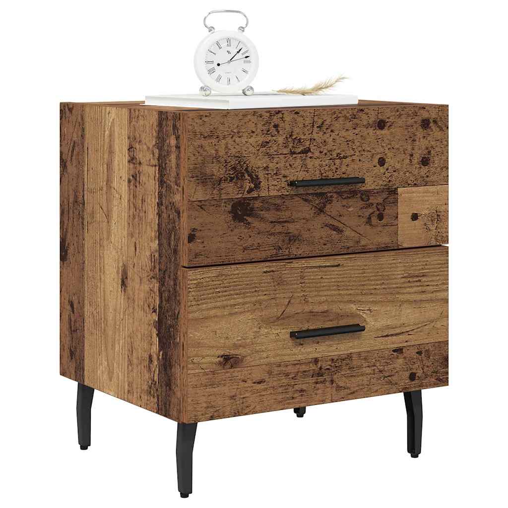 Noćni ormar s ladicama 2 pcs Staro drvo 40 x 35 x 47,5 cm