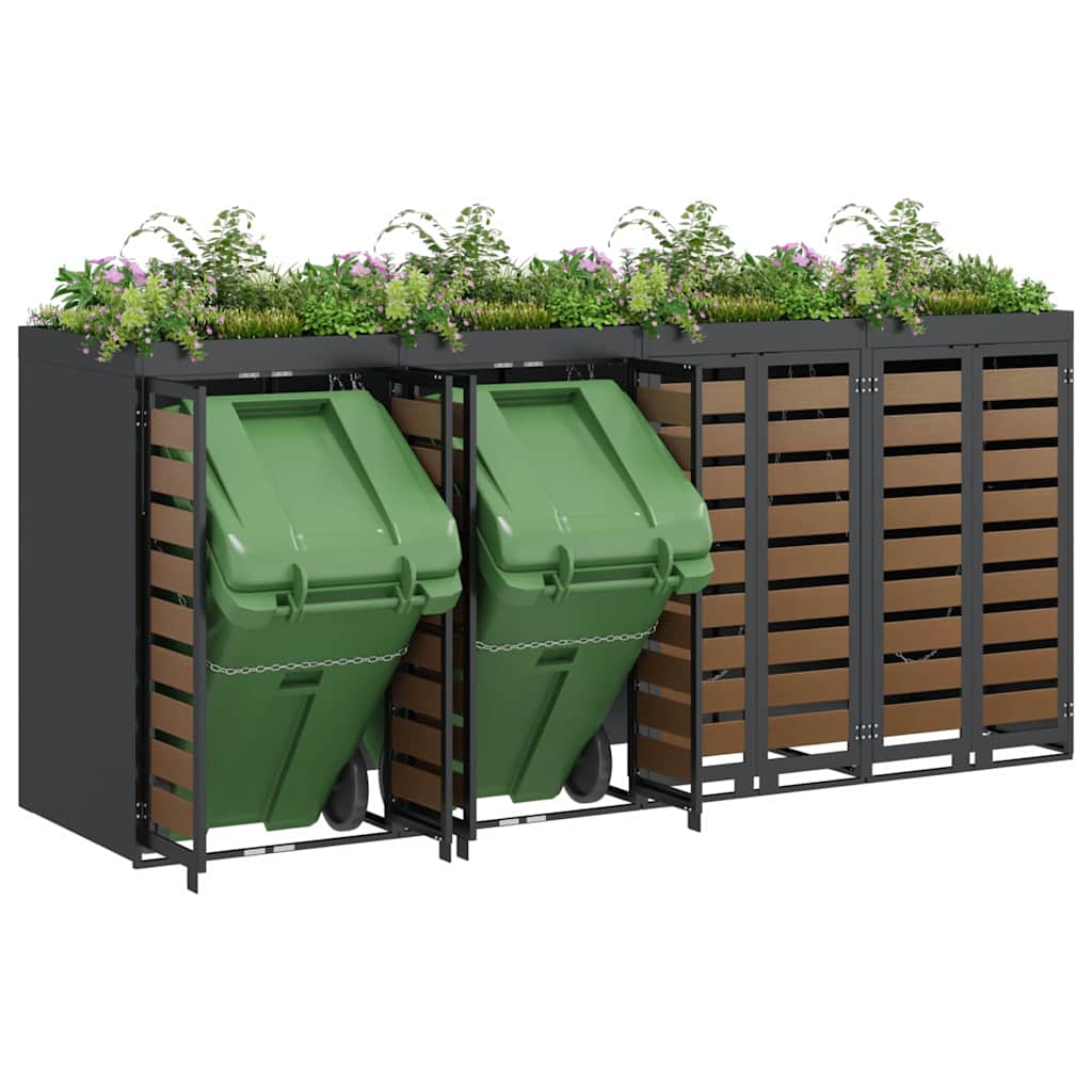 Skladištenje kanti za 4 kante Antracit 340 x 77.5 x 115.5 cm