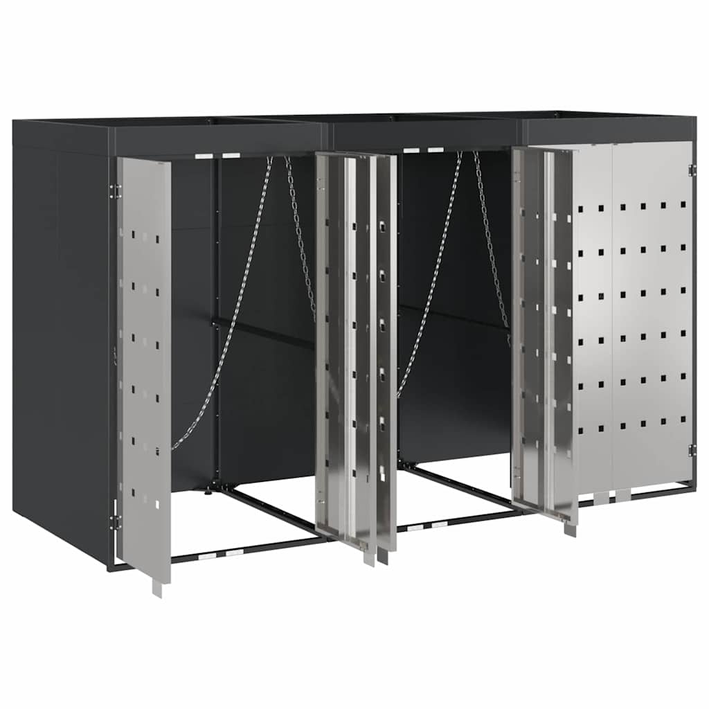 Skladištenje kanti za 3 kante Antracit 340 x 77.5 x 115.5 cm