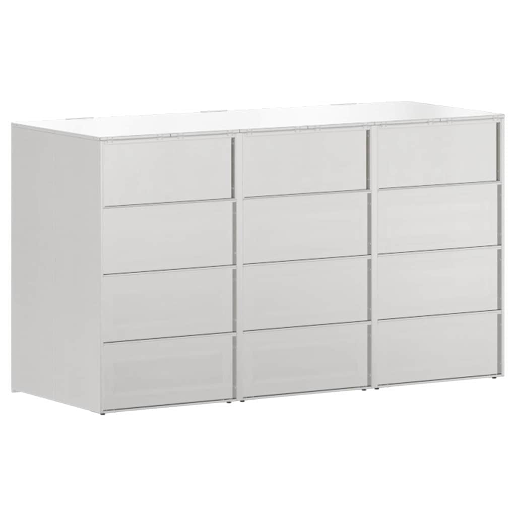 Skladištenje kanti za 3 kante Srebrno 340 x 77.5 x 115.5 cm