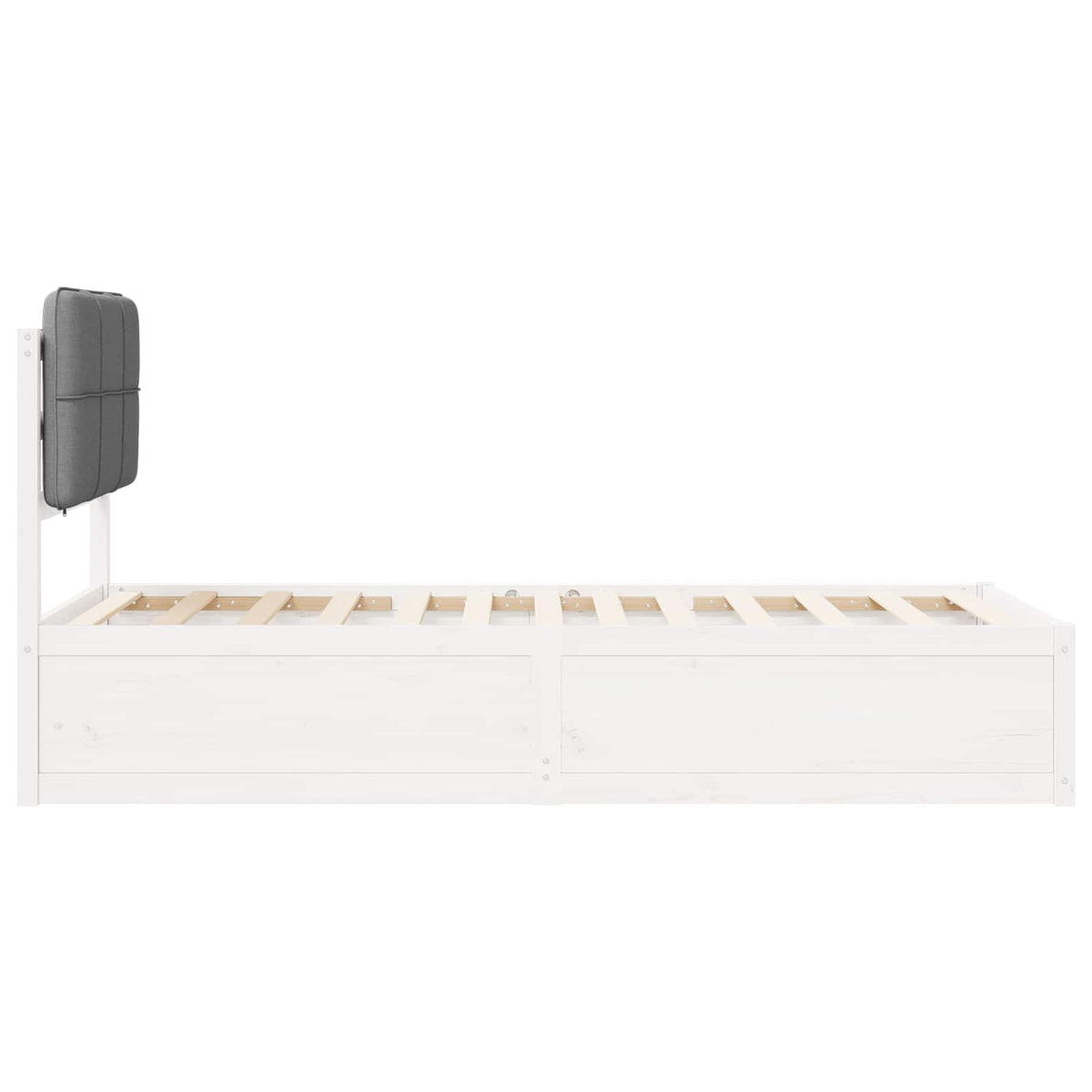 Krevetni okvir s tapiciranim uzglavljem Svijetlo siva Svjetlosiva 205.5 x 85.5 x 93 cm