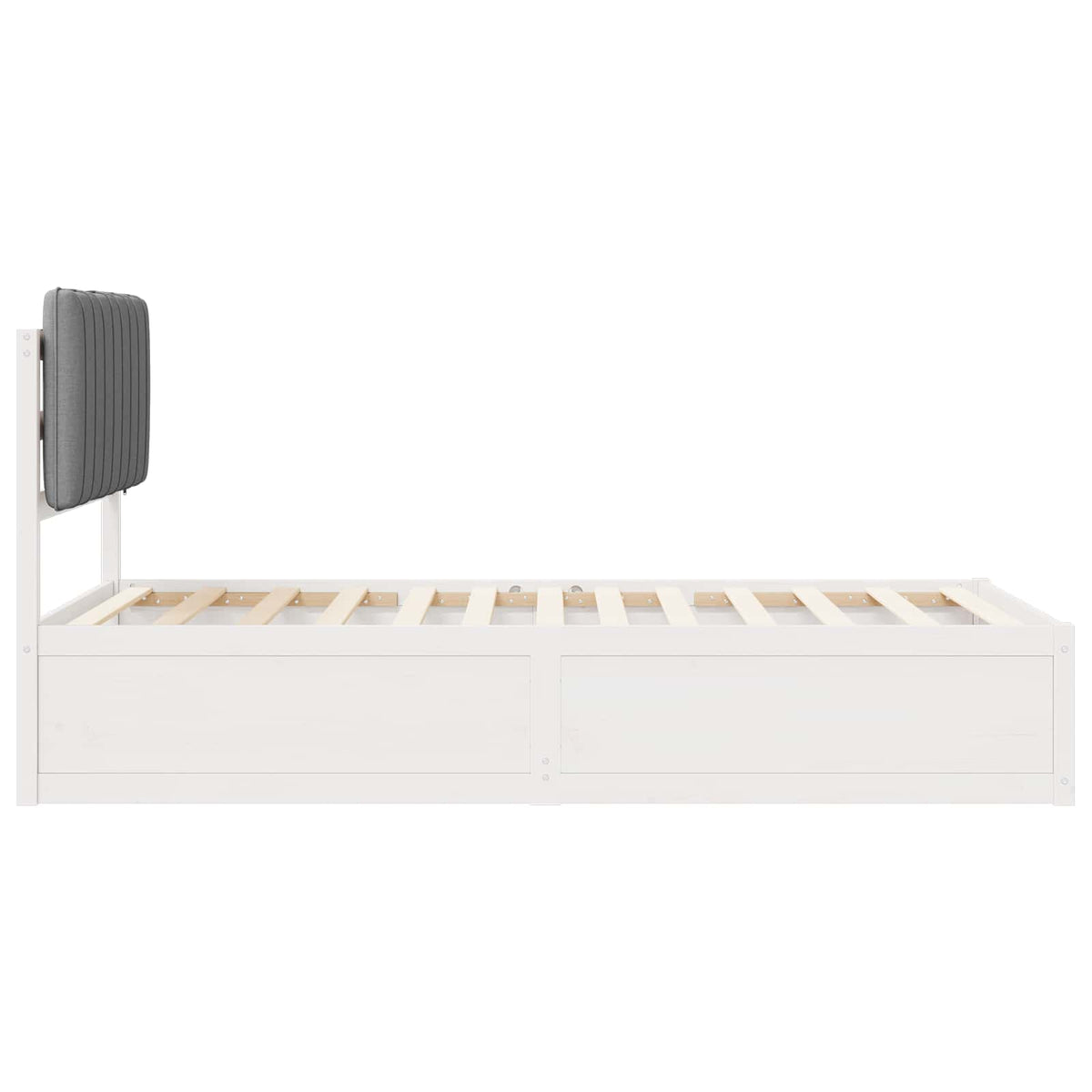 Krevetni okvir s tapiciranim uzglavljem Svijetlo siva