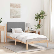 Krevetni okvir s tapiciranim uzglavljem Svijetlo siva Svjetlosiva 205.5 x 85.5 x 84.5 cm