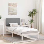 Krevetni okvir s tapiciranim uzglavljem Svijetlo siva Svjetlosiva 205.5 x 85.5 x 84.5 cm