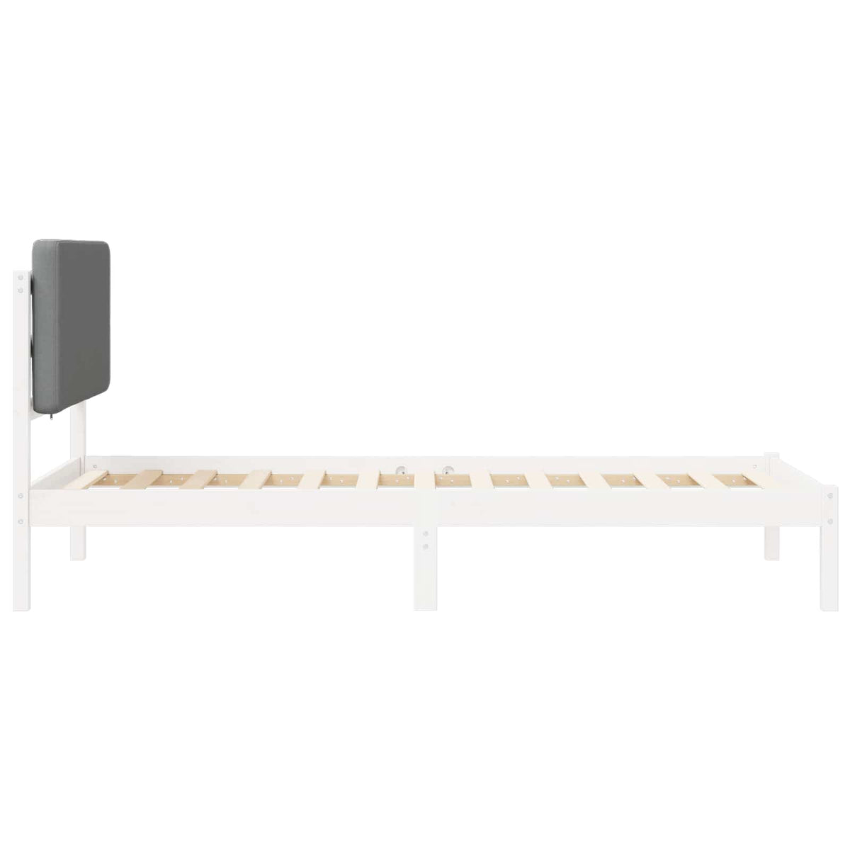 Krevetni okvir s tapiciranim uzglavljem Svijetlo siva Svjetlosiva 205.5 x 85.5 x 84.5 cm