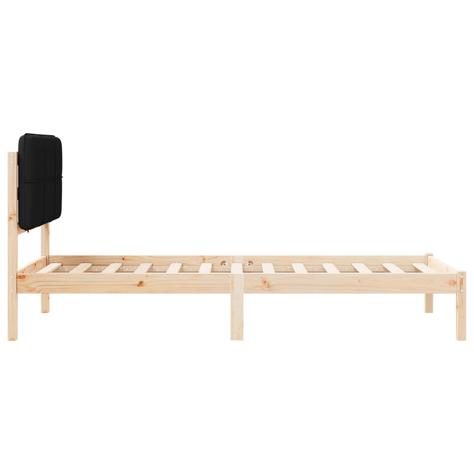 Krevetni okvir s tapiciranim uzglavljem Crna 80 x 200 cm
