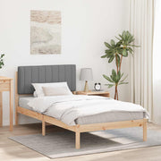 Krevetni okvir s tapiciranim uzglavljem Svijetlo siva Svjetlosiva 205.5 x 105.5 x 84.5 cm