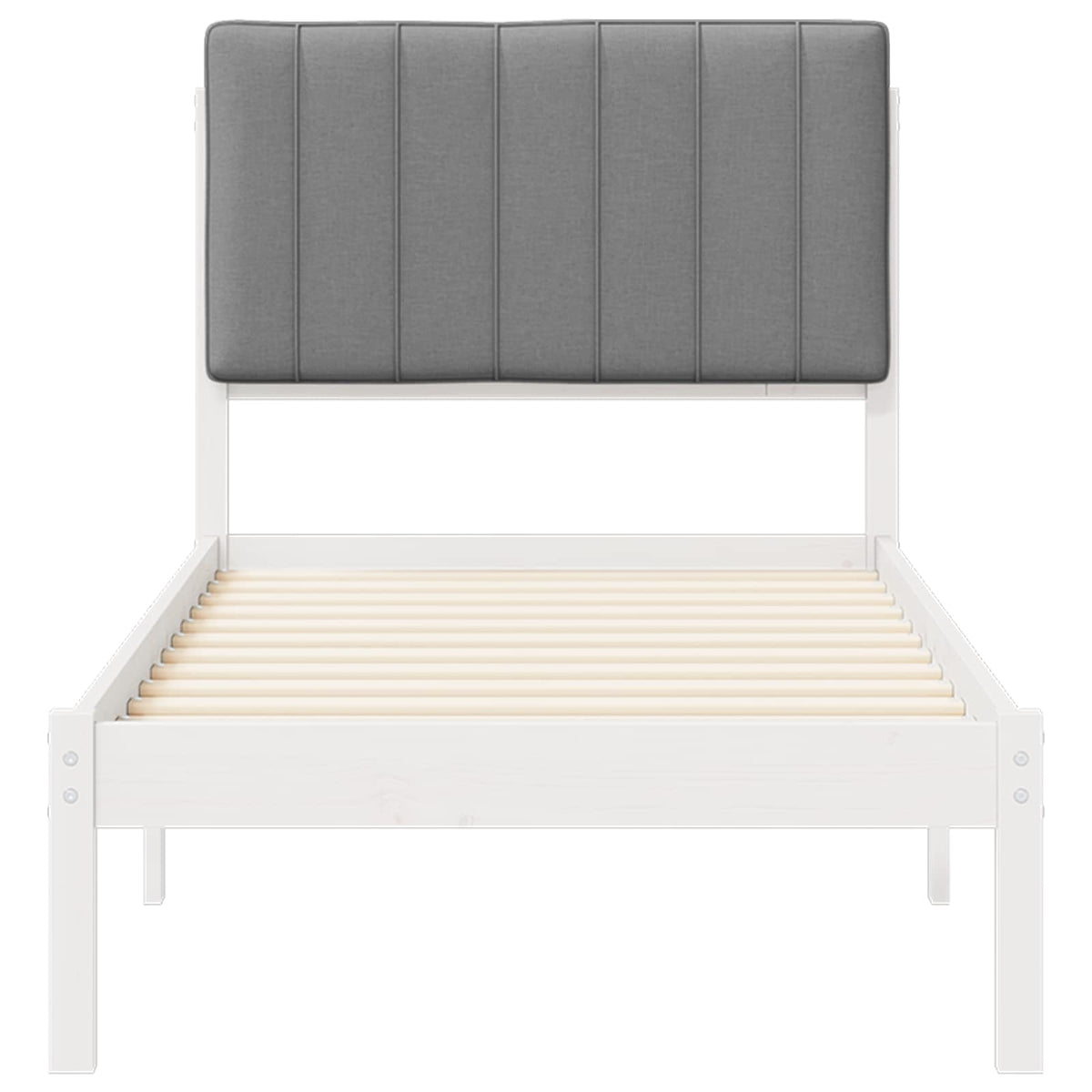 Krevetni okvir s tapiciranim uzglavljem Svijetlo siva Svjetlosiva 205.5 x 85.5 x 84.5 cm