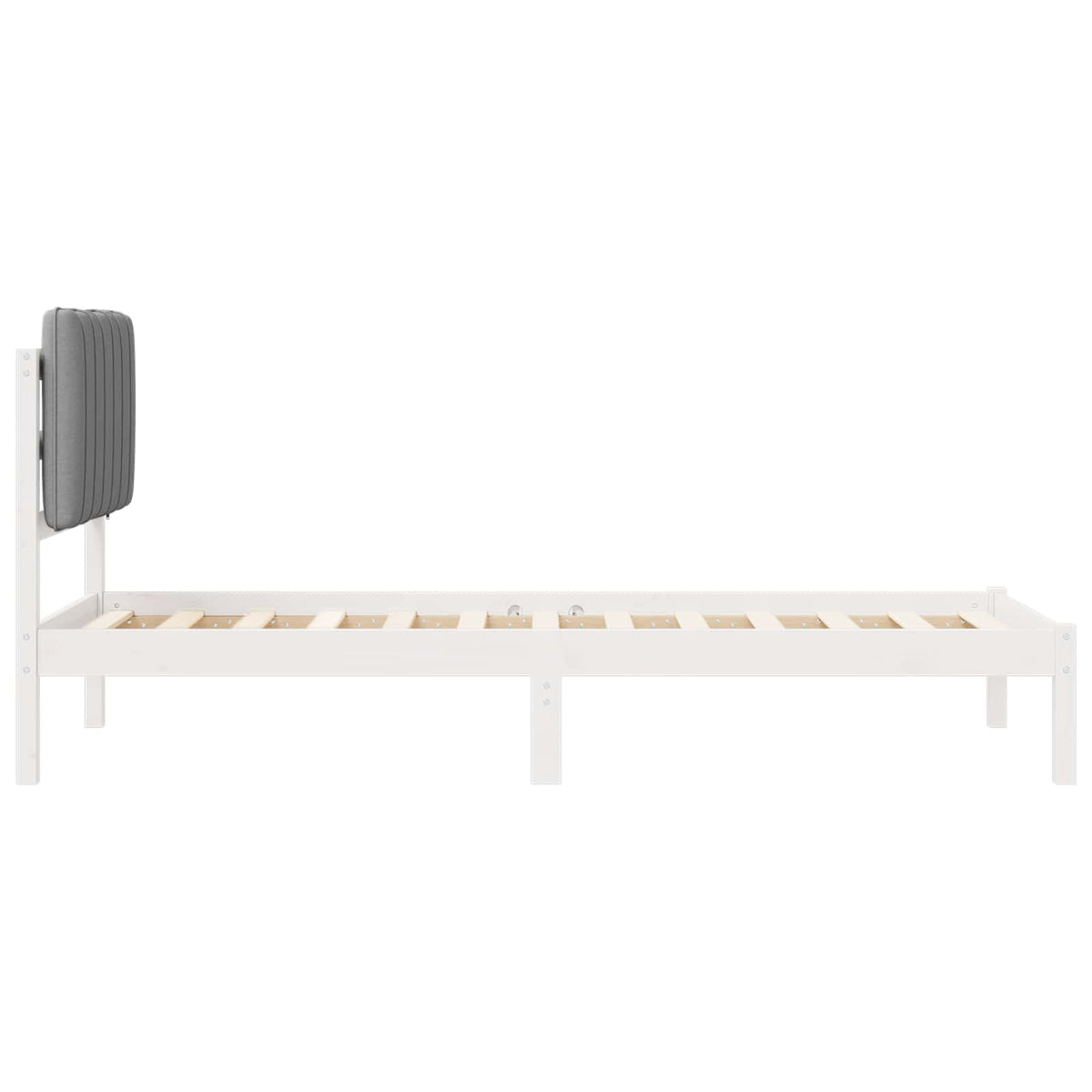 Krevetni okvir s tapiciranim uzglavljem Svijetlo siva Svjetlosiva 205.5 x 85.5 x 84.5 cm