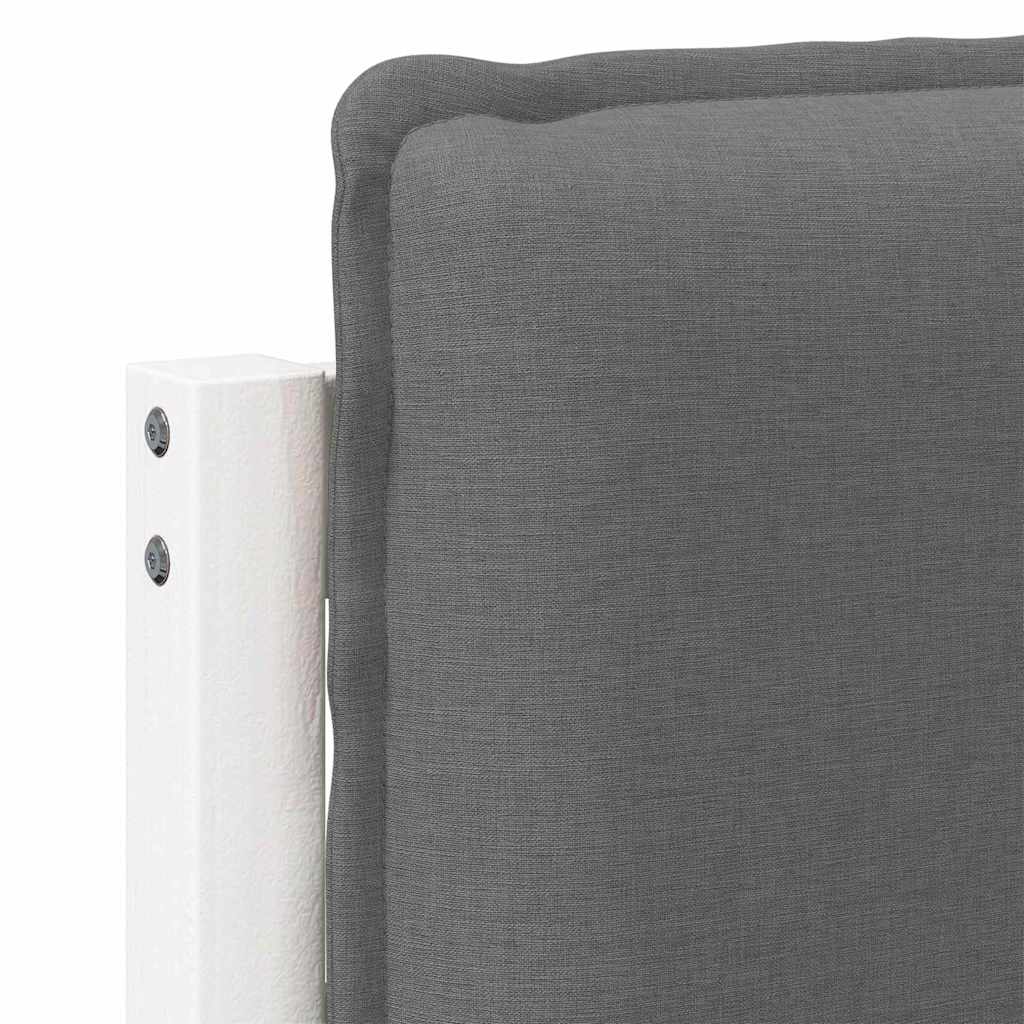 Tapecirani uzglavlje s uzglavljem Bijela i svijetlo siva 120 cm