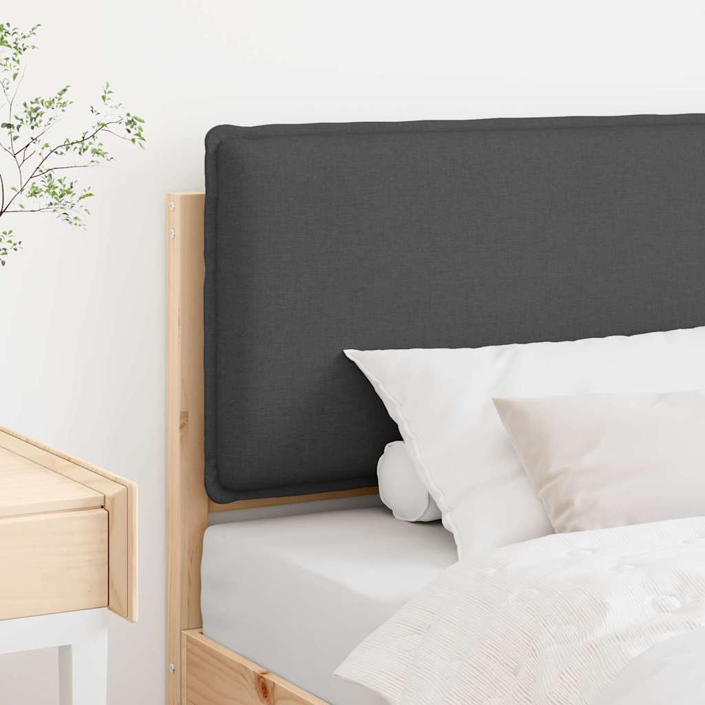 Tapecirani uzglavlje s uzglavljem Prirodna i tamno siva 75 cm