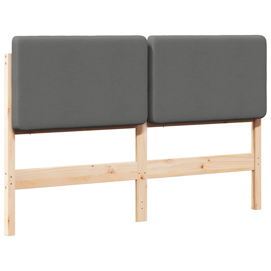 Tapecirani uzglavlje s uzglavljem Smeđa i svijetlosiva 150 cm