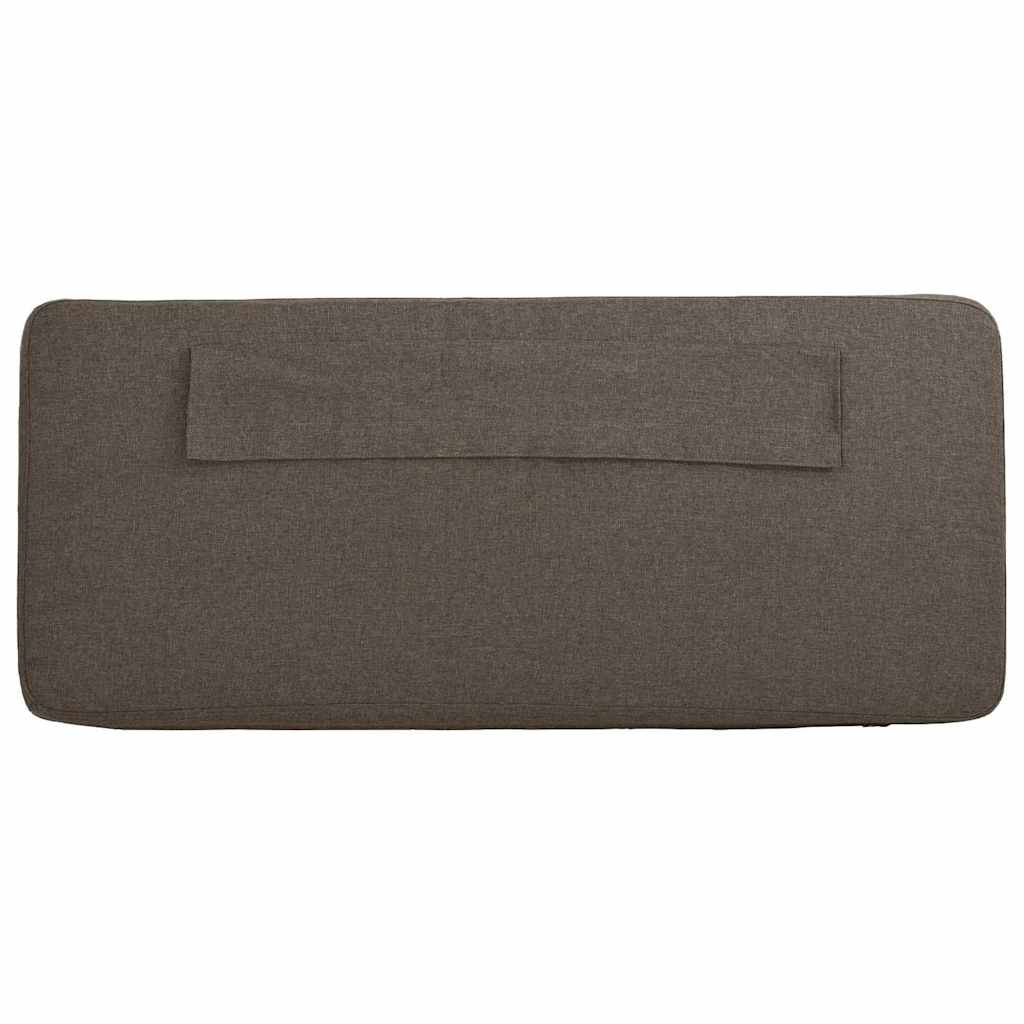 Tapecirani uzglavlje Smeđa i taupe 150 cm Čvrsto borovo drvo