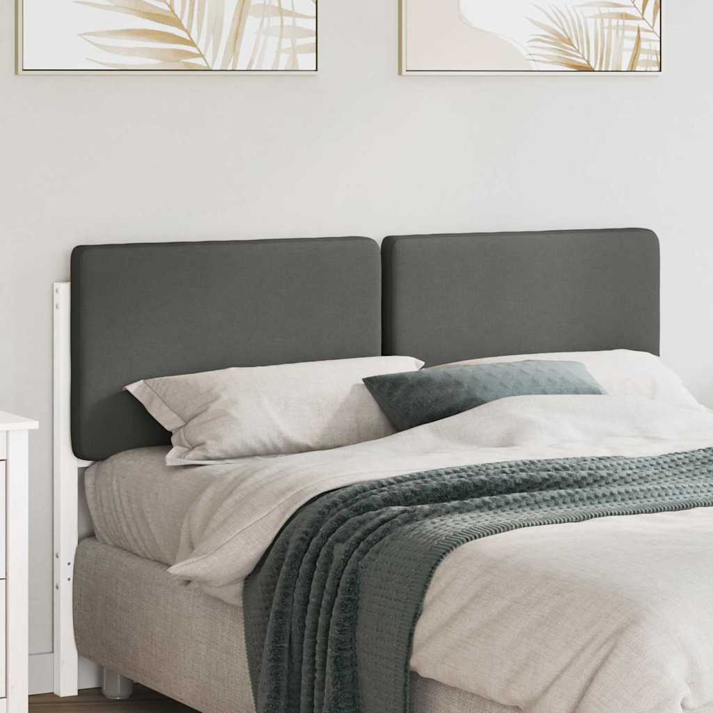 Tapecirani uzglavlje s uzglavljem Bijela i svijetlo siva 150 cm