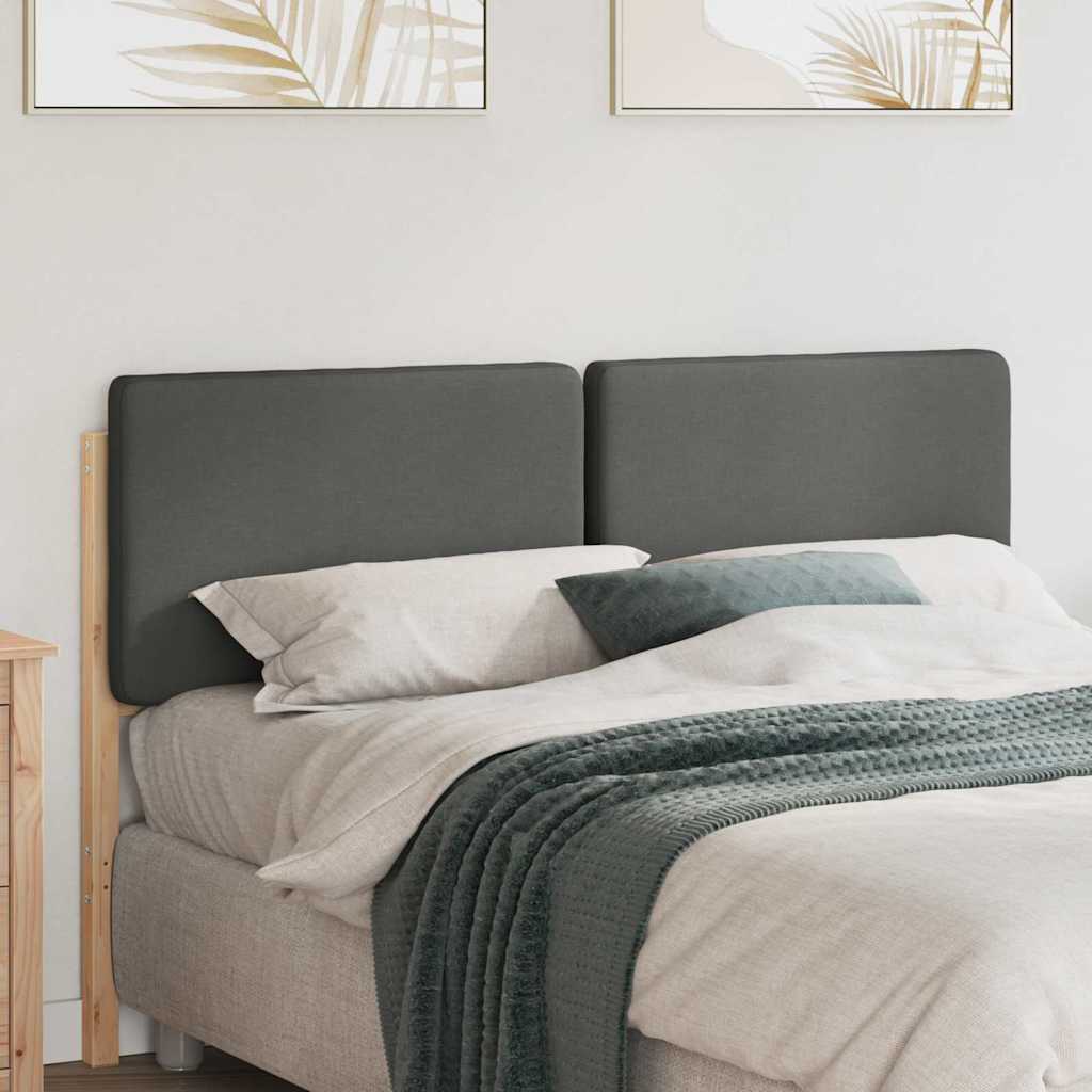 Tapecirani uzglavlje s uzglavljem Smeđa i svijetlosiva 120 cm