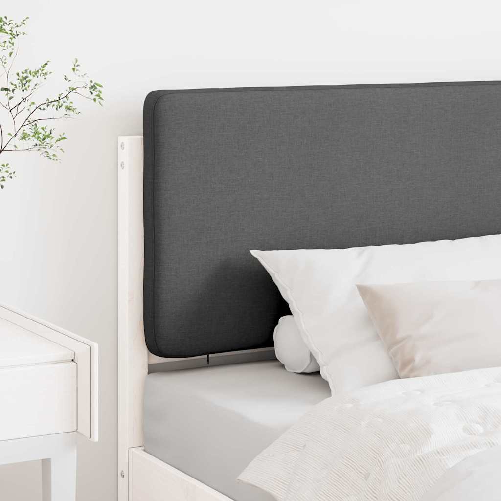 Tapecirani uzglavlje s uzglavljem Bijela i svijetlo siva 90 cm