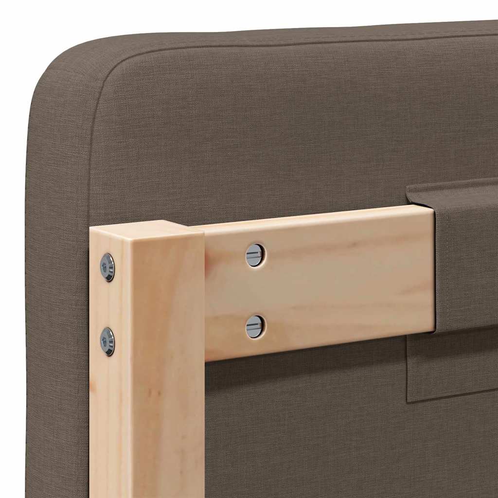 Tapecirani uzglavlje Smeđa i taupe 80 cm Čvrsto borovo drvo