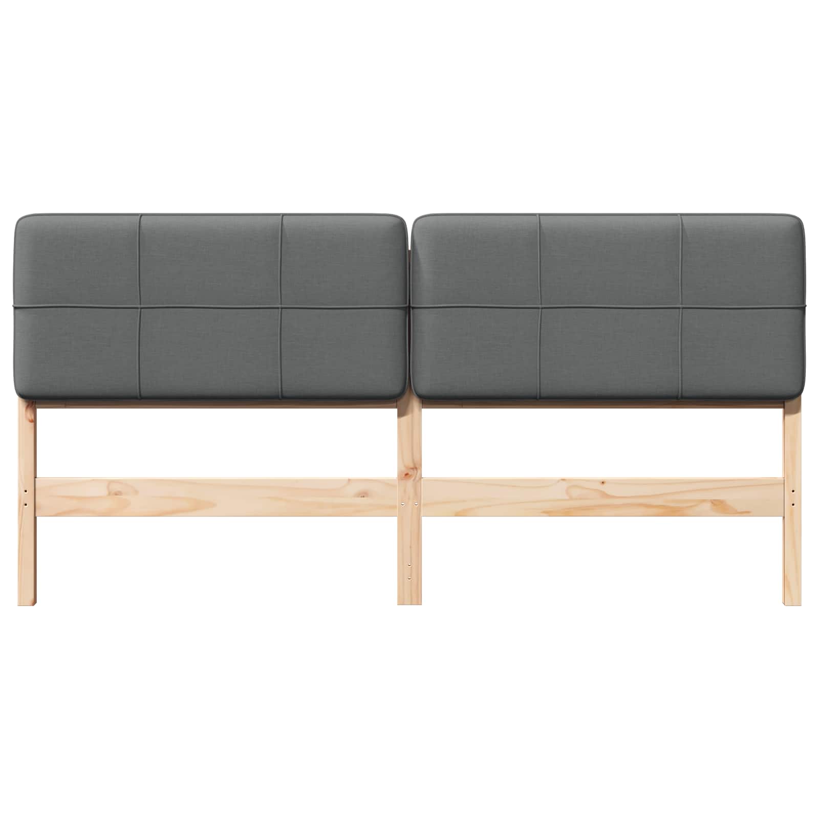 Tapecirani uzglavlje s uzglavljem Smeđa i svijetlosiva 200 cm